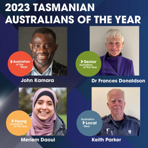 Photos of the 4 Tasmanian Australians of the Year